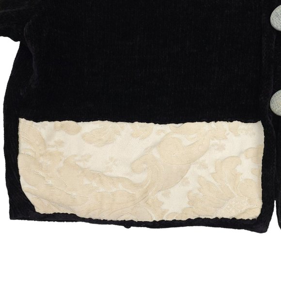 Womens XL Short Jacket NO SIZE TAG Cropped Boho Brocade Loop Button Closure - Picture 10 of 13